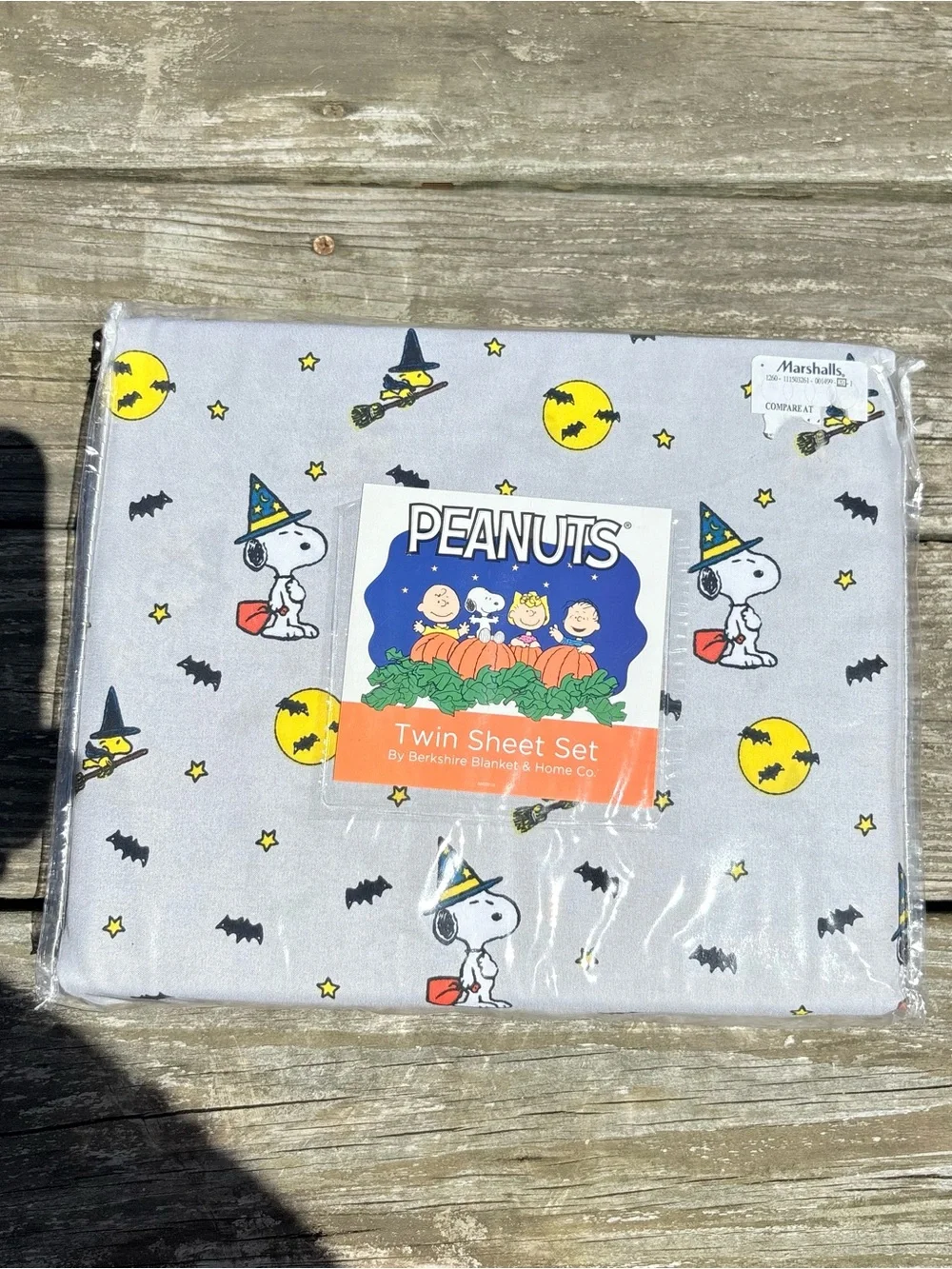 Peanuts Snoopy Halloween Twin Sheet Set NEW Woodstock Witch